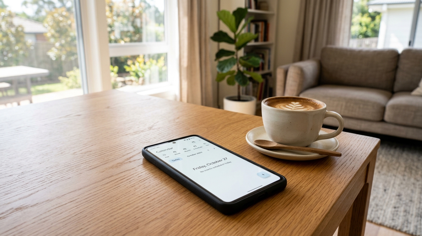 Smartphone calendar schedule app